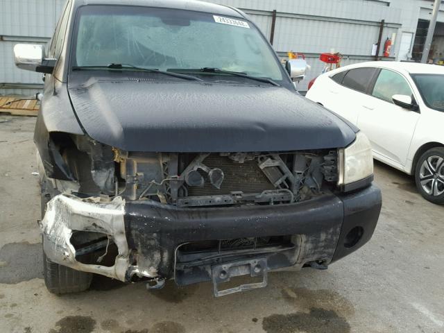 1N6AA06B44N575332 - 2004 NISSAN TITAN XE BLACK photo 9