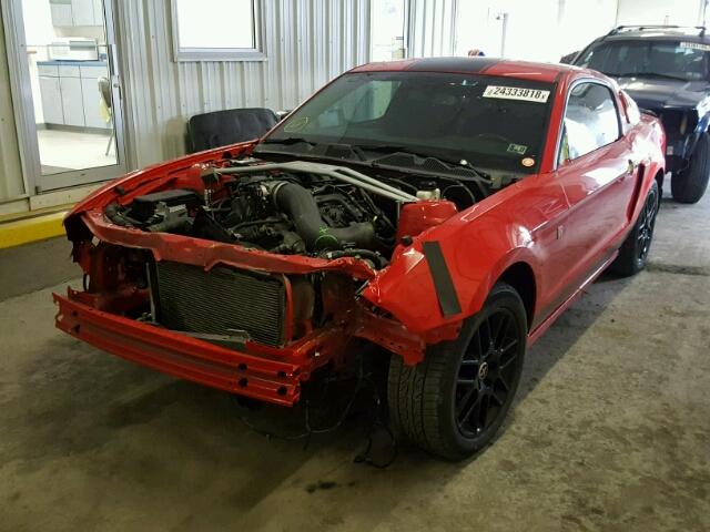 1ZVBP8AM1E5225667 - 2014 FORD MUSTANG RED photo 2