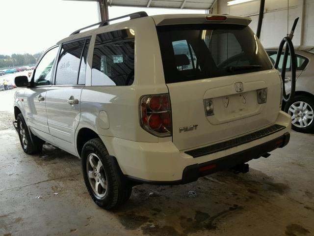 5FNYF285X6B045826 - 2006 HONDA PILOT EX WHITE photo 3