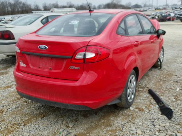 3FADP4BJ5DM224707 - 2013 FORD FIESTA SE RED photo 4