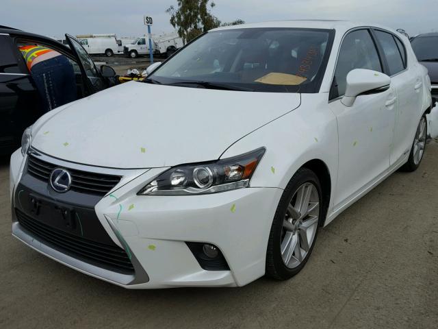 JTHKD5BH8E2208554 - 2014 LEXUS CT 200 WHITE photo 2