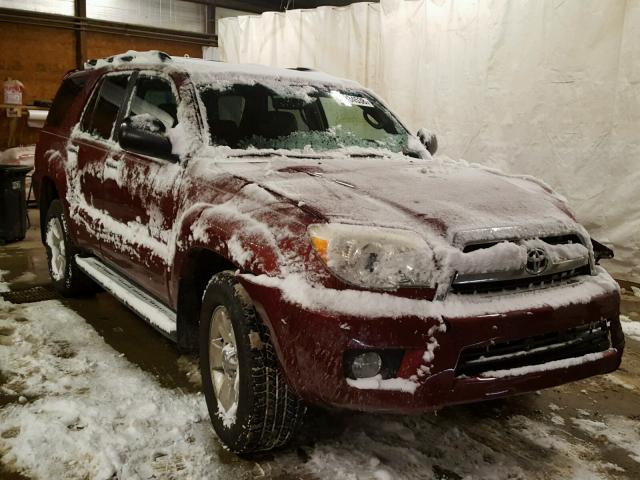 JTEBU14R78K025131 - 2008 TOYOTA 4RUNNER SR BURGUNDY photo 1