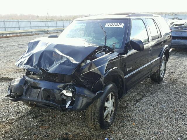 1GHDT13W1Y2333851 - 2000 OLDSMOBILE BRAVADA BLACK photo 2