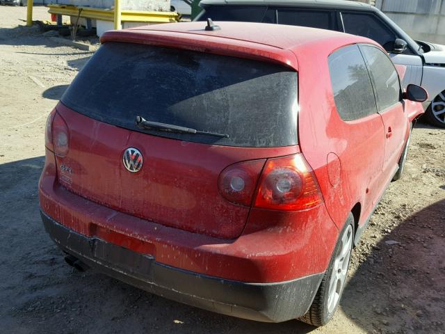 WVWFV71K69W103485 - 2009 VOLKSWAGEN GTI RED photo 4