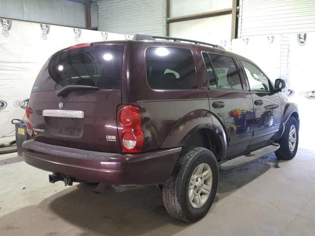 1D4HD48D64F149928 - 2004 DODGE DURANGO SL PURPLE photo 4