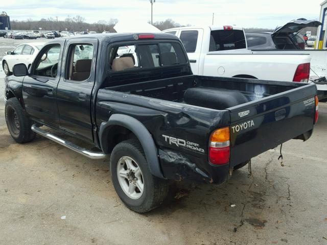 5TEGN92N13Z201343 - 2003 TOYOTA TACOMA DOU BLACK photo 3