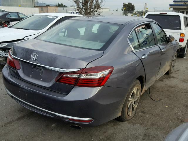 1HGCR2F39GA155703 - 2016 HONDA ACCORD LX GRAY photo 4