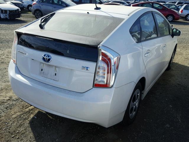 JTDKN3DU3D5592253 - 2013 TOYOTA PRIUS WHITE photo 4