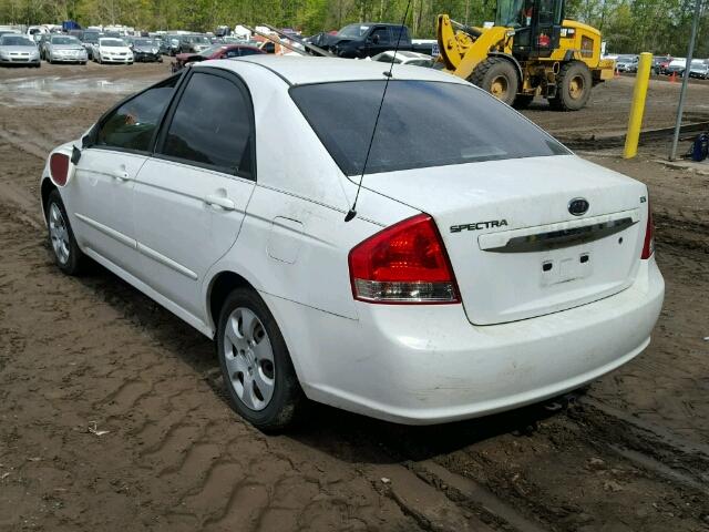 KNAFE221895598929 - 2009 KIA SPECTRA EX WHITE photo 3