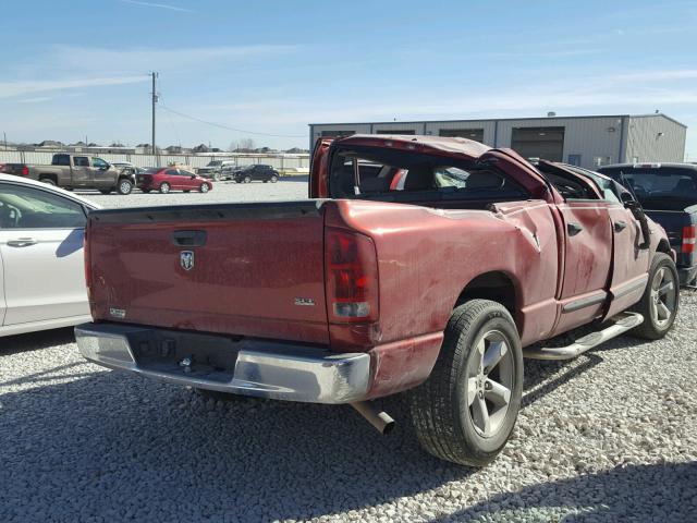 1D7HA18256S625203 - 2006 DODGE RAM 1500 S RED photo 4