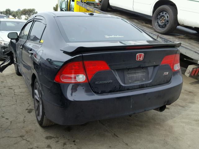 2HGFA55577H704437 - 2007 HONDA CIVIC SI BLACK photo 3