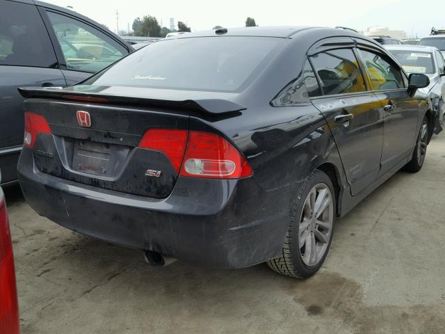 2HGFA55577H704437 - 2007 HONDA CIVIC SI BLACK photo 4