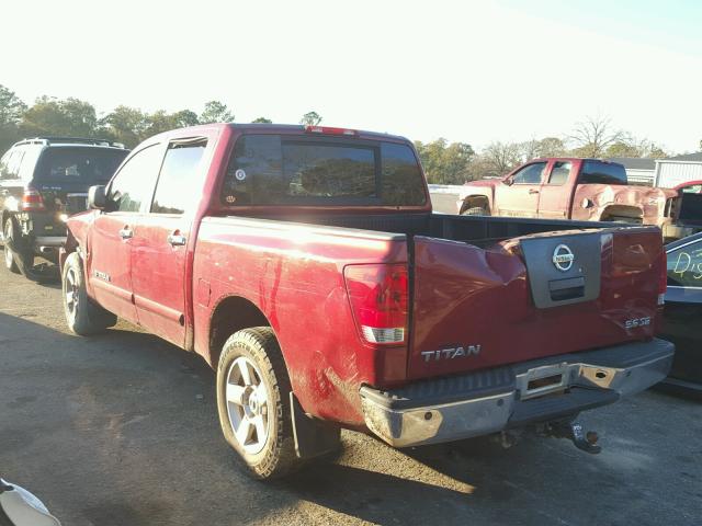 1N6BA07A57N238070 - 2007 NISSAN TITAN XE RED photo 3