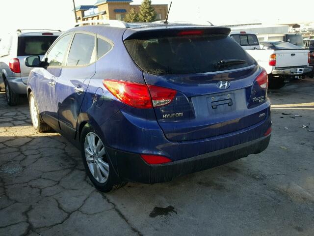 KM8JUCACXBU158372 - 2011 HYUNDAI TUCSON GLS BLUE photo 3