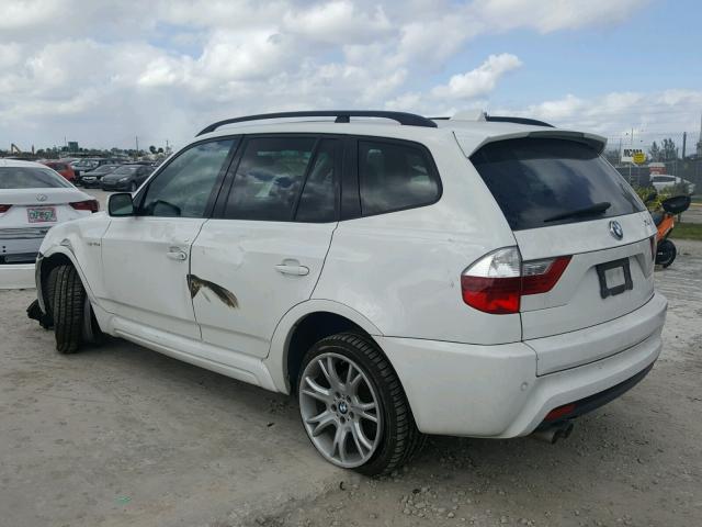 WBXPC93438WJ12358 - 2008 BMW X3 3.0SI WHITE photo 3