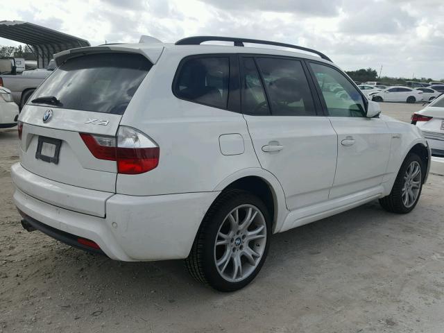 WBXPC93438WJ12358 - 2008 BMW X3 3.0SI WHITE photo 4