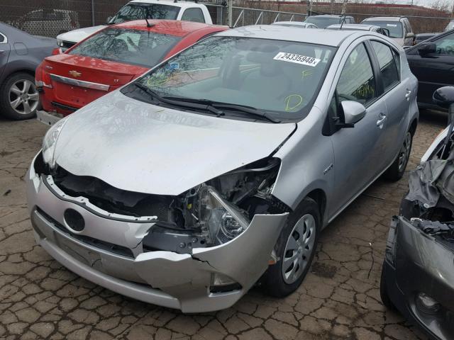 JTDKDTB39C1525577 - 2012 TOYOTA PRIUS C SILVER photo 2