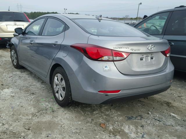 KMHDH4AE5GU478165 - 2016 HYUNDAI ELANTRA SE BLUE photo 3