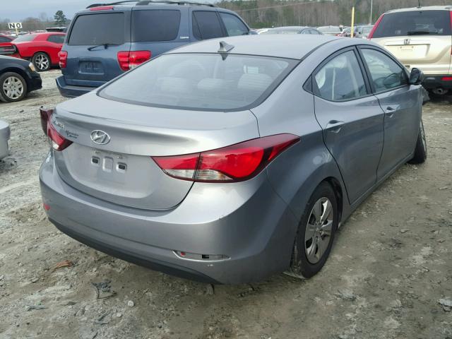 KMHDH4AE5GU478165 - 2016 HYUNDAI ELANTRA SE BLUE photo 4