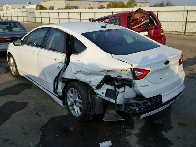 3FA6P0H70ER170346 - 2014 FORD FUSION SE WHITE photo 3