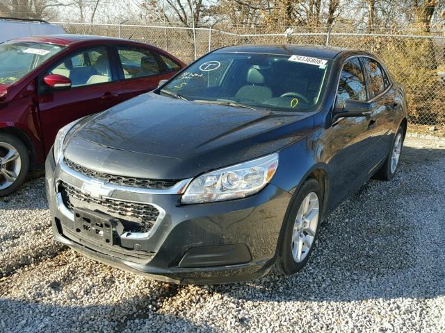 1G11C5SLXFF343249 - 2015 CHEVROLET MALIBU 1LT BLACK photo 2