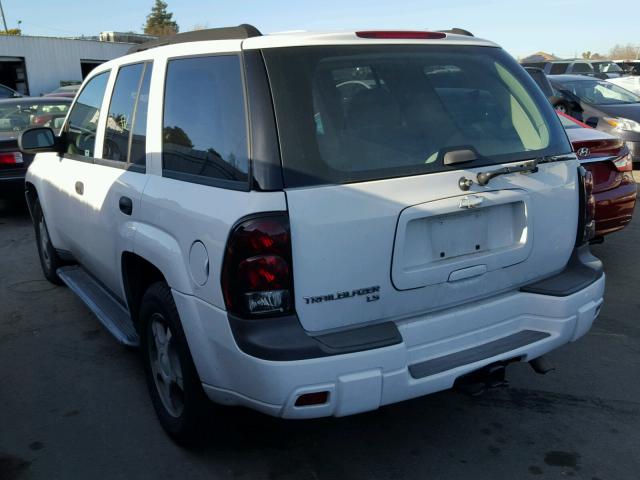 1GNDS13S162347842 - 2006 CHEVROLET TRAILBLAZE WHITE photo 3