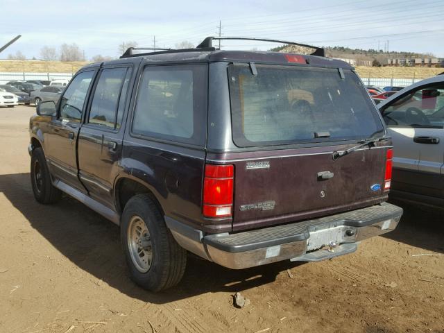 1FMDU34X0PUC13446 - 1993 FORD EXPLORER MAROON photo 3