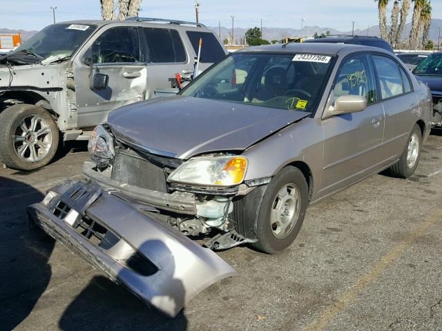 JHMES96673S006627 - 2003 HONDA CIVIC HYBR TAN photo 2