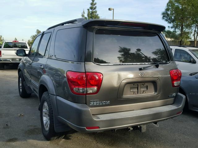 5TDZT38A55S260413 - 2005 TOYOTA SEQUOIA LI GRAY photo 3