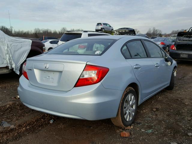 2HGFB2F54CH554159 - 2012 HONDA CIVIC LX TEAL photo 4