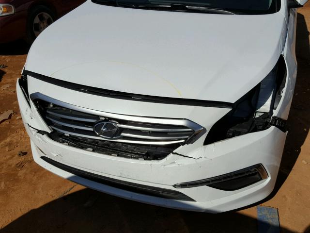 5NPE24AF2FH003276 - 2015 HYUNDAI SONATA SE WHITE photo 9