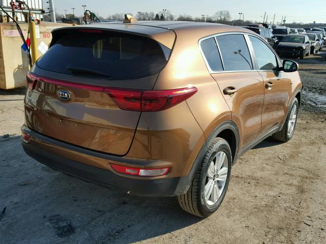 KNDPMCAC1J7313502 - 2018 KIA SPORTAGE L BROWN photo 4