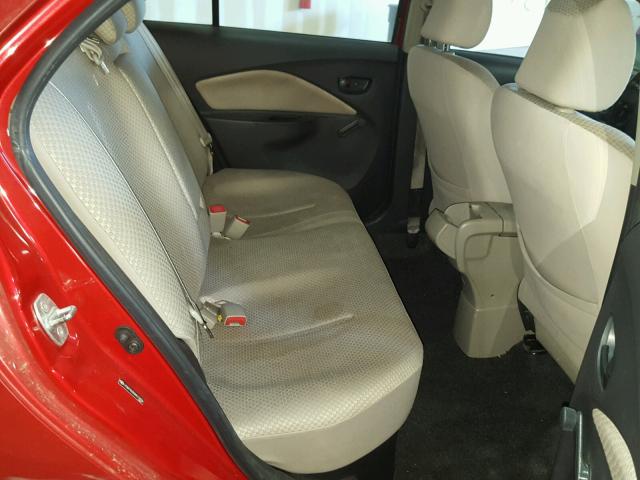 JTDBT923584037836 - 2008 TOYOTA YARIS RED photo 6