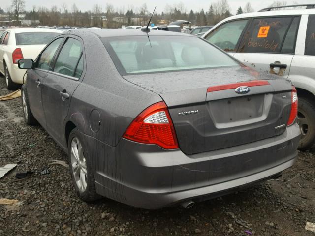 3FAHP0HG5CR152348 - 2012 FORD FUSION SE GRAY photo 3