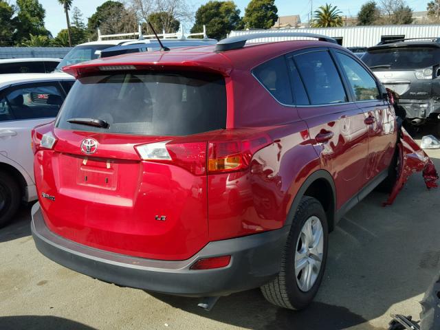 JTMZFREV4FJ058176 - 2015 TOYOTA RAV4 LE RED photo 4