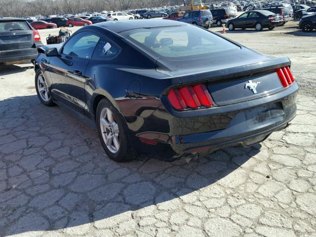 1FA6P8AM0F5367763 - 2015 FORD MUSTANG BLACK photo 3