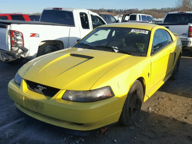 1FAFP404X1F254142 - 2001 FORD MUSTANG YELLOW photo 2