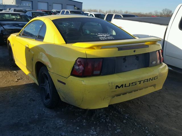 1FAFP404X1F254142 - 2001 FORD MUSTANG YELLOW photo 3