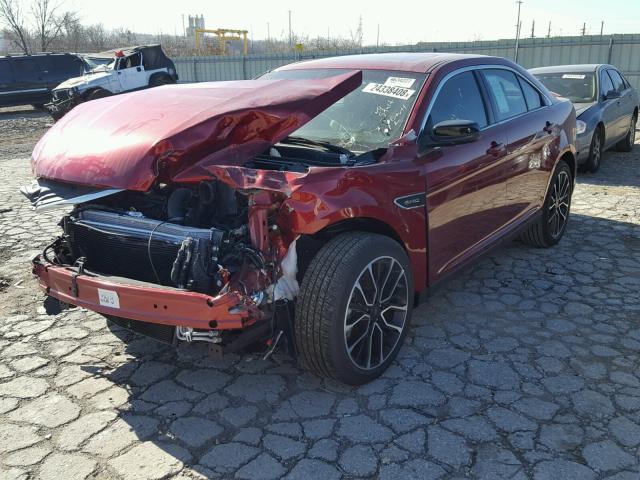 1FAHP2KT2HG127780 - 2017 FORD TAURUS SHO RED photo 2