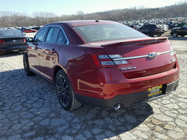 1FAHP2KT2HG127780 - 2017 FORD TAURUS SHO RED photo 3