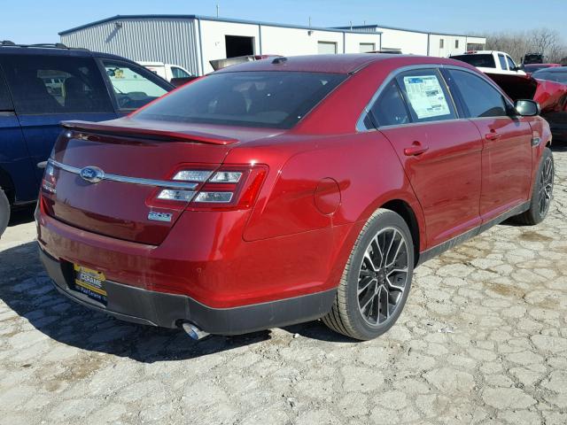 1FAHP2KT2HG127780 - 2017 FORD TAURUS SHO RED photo 4