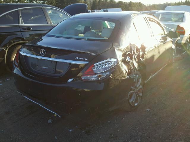 55SWF4KB9GU126141 - 2016 MERCEDES-BENZ C 300 4MAT BLACK photo 4