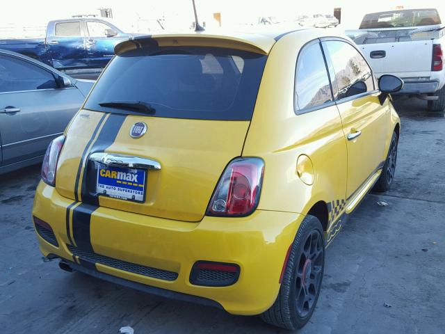 3C3CFFBR9FT704403 - 2015 FIAT 500 SPORT YELLOW photo 4