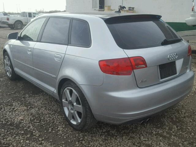 WAUKD78P17A062841 - 2007 AUDI A3 S-LINE SILVER photo 3