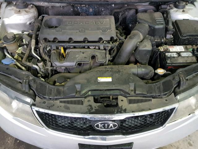 KNAFW4A34A5309304 - 2010 KIA FORTE SX SILVER photo 7