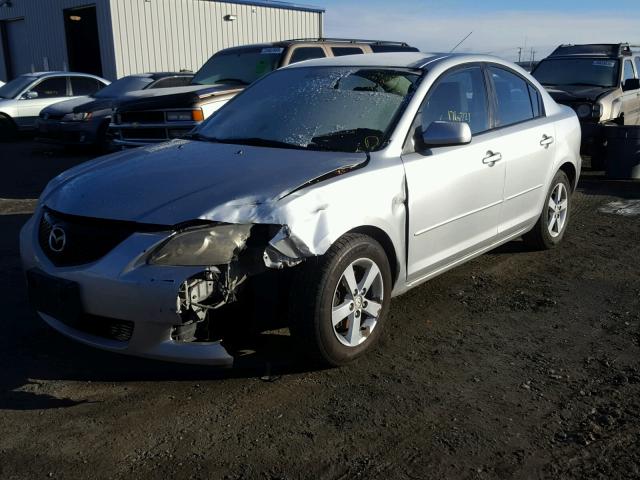 JM1BK12F041113800 - 2004 MAZDA 3 I SILVER photo 2