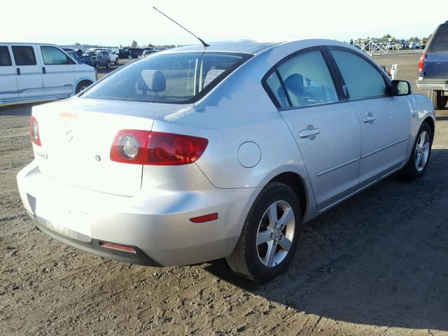 JM1BK12F041113800 - 2004 MAZDA 3 I SILVER photo 4