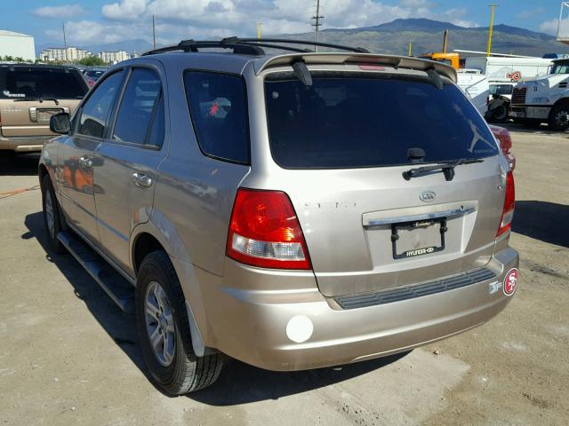 KNDJD733055343134 - 2005 KIA SORENTO EX GOLD photo 3