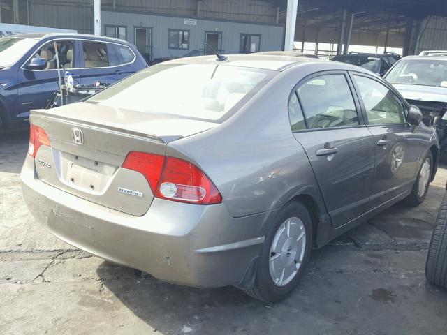 JHMFA36288S007472 - 2008 HONDA CIVIC HYBR TAN photo 4