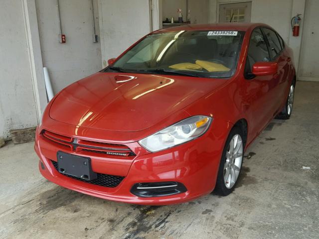 1C3CDFBA5DD256955 - 2013 DODGE DART SXT RED photo 2